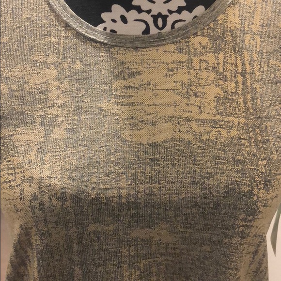 Gold Glitter Elegant Formal Top - Picture 3 of 3